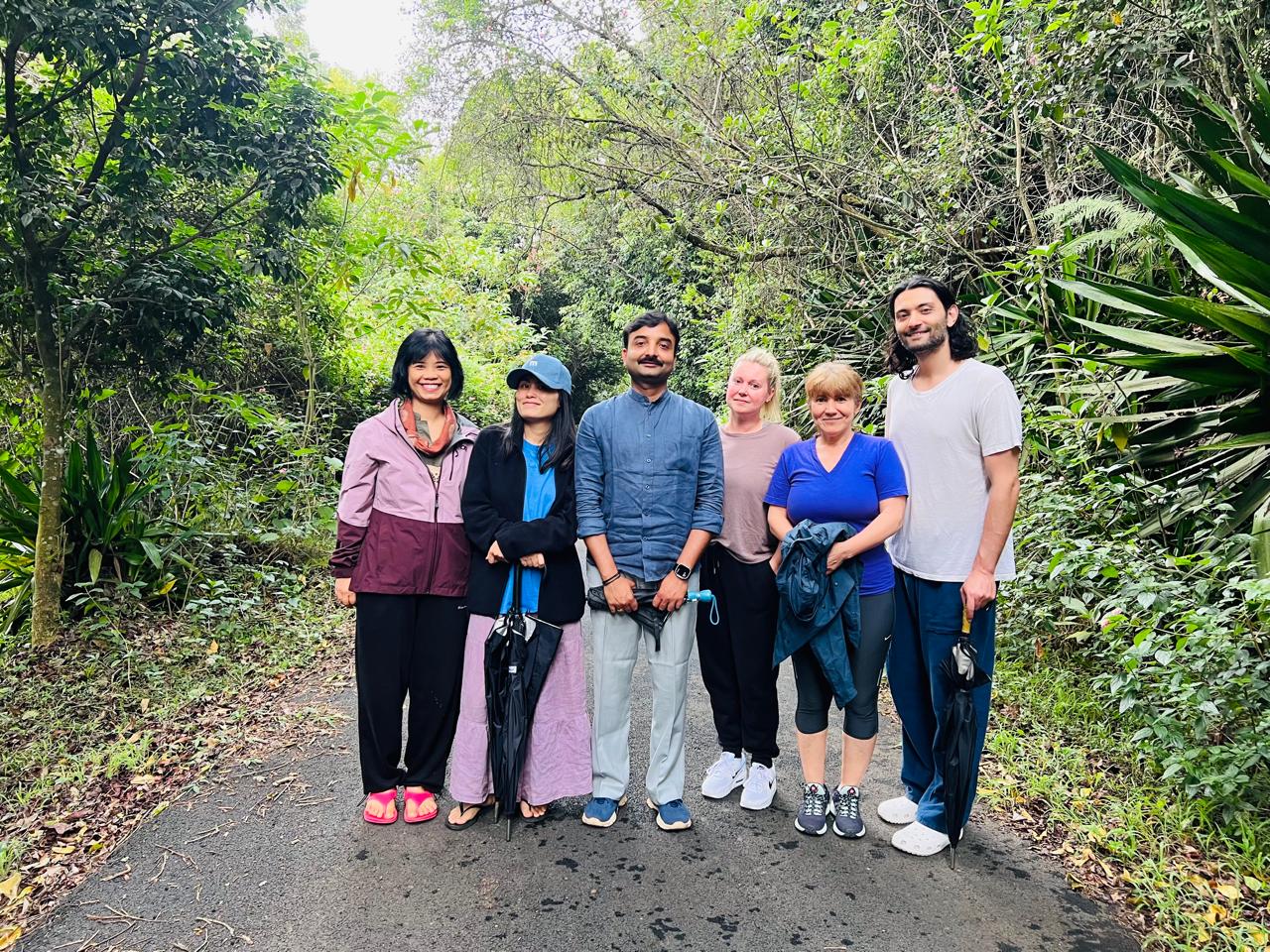 Guests and staff at Mountain Top Clinic in the Nilgiri hills