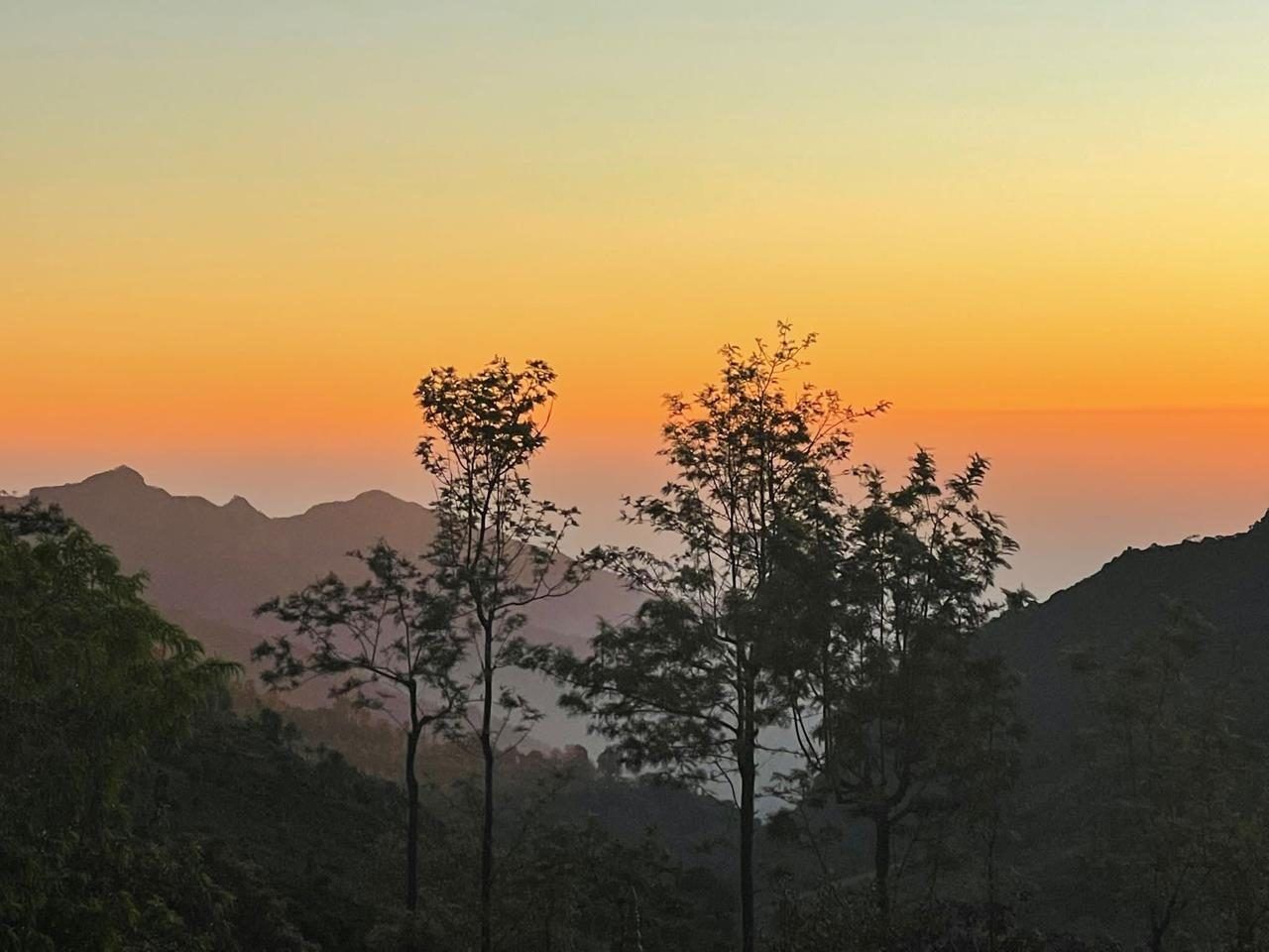 Sunrise over the Nilgiri mountains